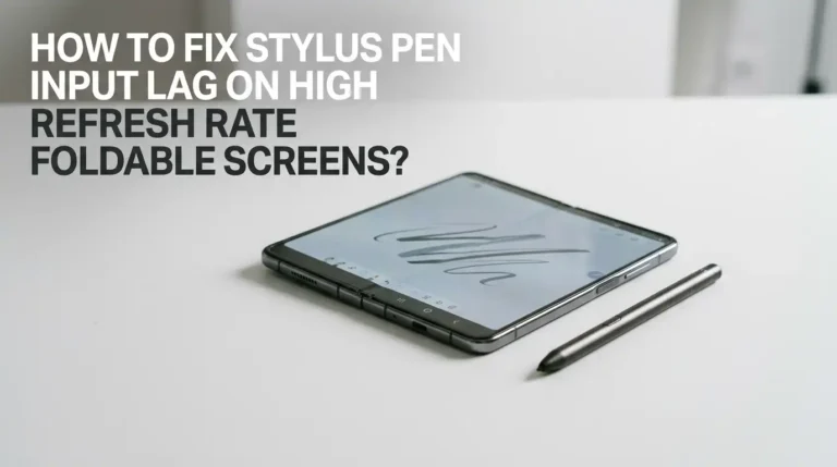 How To Fix Stylus Pen Input Lag On High Refresh Rate Foldable Screens?