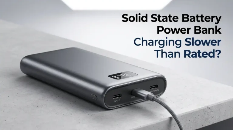 Solid State Battery Power Bank Charging Slower Than Rated?