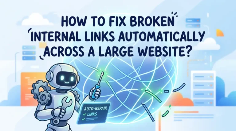 How To Fix Broken Internal Links Automatically Across A Large Website?