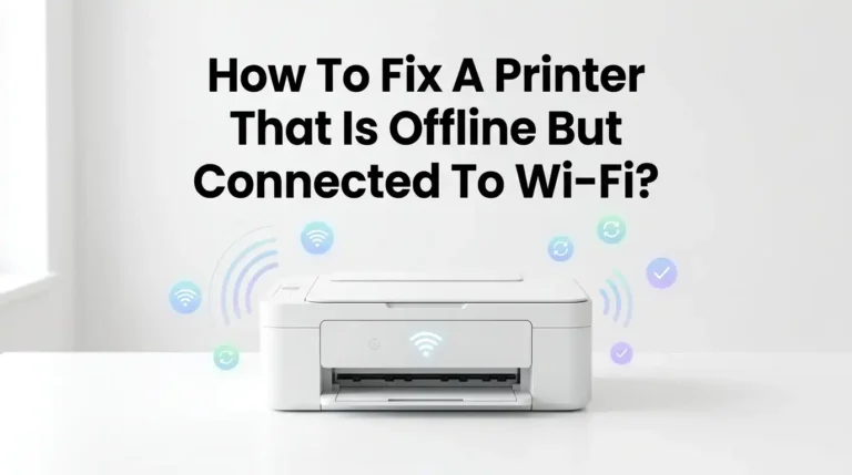 How To Fix A Printer That Is Offline But Connected To Wi-Fi?
